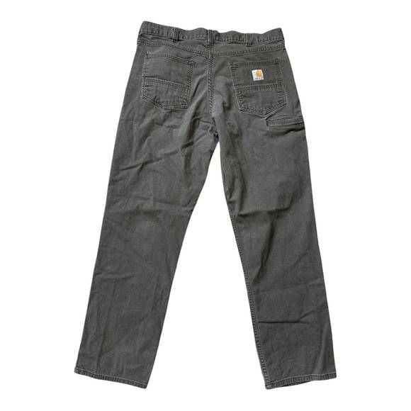CARHARTT RELAXED FIT DARK GRAY STRAIGHT LEG UTILITY WORK PANTS SIZE 36x32 - Picture 2 of 5